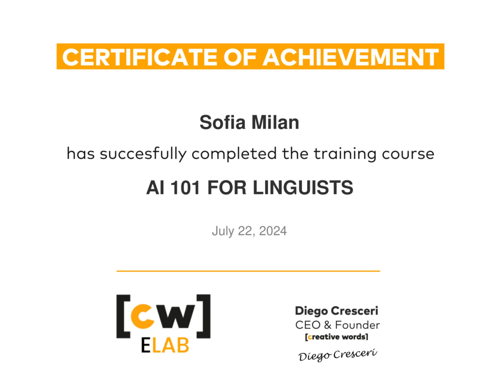 AI 101 for Linguists by Creative Words