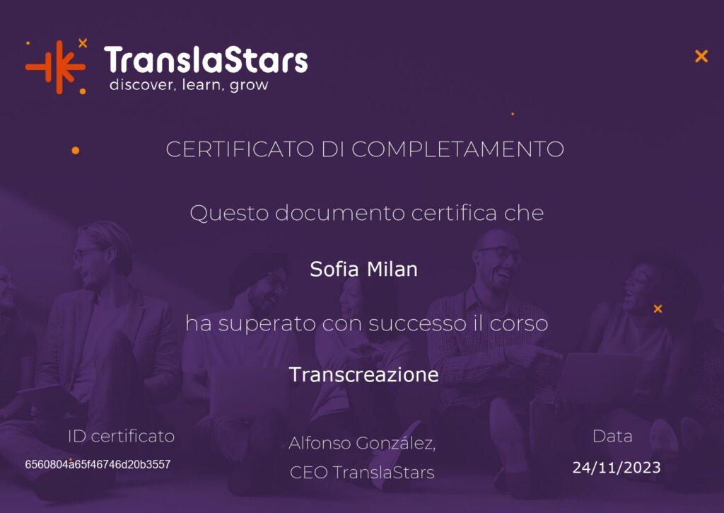 Transcreation course Translastars